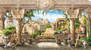 3D Palace Garden Wallpaper Design | Scenery | Luxury Wall Mural HD | Dacorz