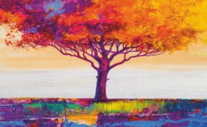 Abstract Colorful Tree Painting Wallpaper | Vibrant Art HD | Dacorz