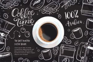 Luxury Coffee Time Wallpaper | Chalkboard Café Wall Design | Dacorz