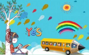 Kids Motivation Illustration | Yes Concept Art for Learning & Positivity
