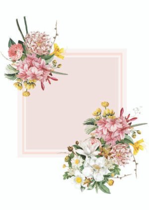 Elegant Floral Frame Background | Wedding Invitation Flower Design HD